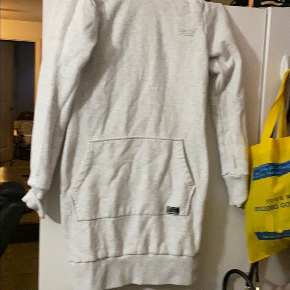 Gray sweater dress